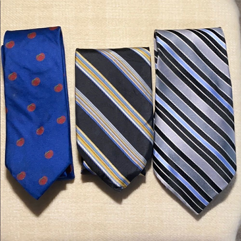 3 Men’s Pattern Ties- 100% Silk